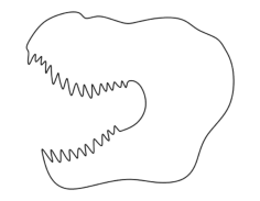 T Rex Head Tracing Shape Pdf, Free Vectors File